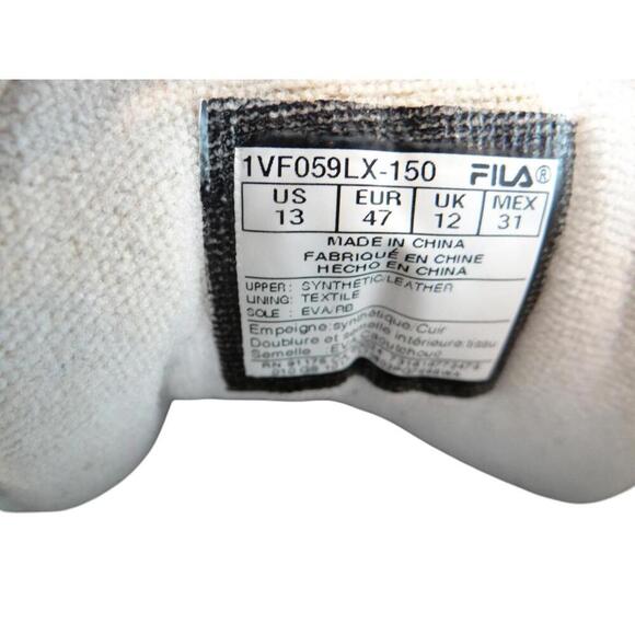 Fila Men's White High-Top Sneakers with Red and Navy Accents - Picture 6 of 8